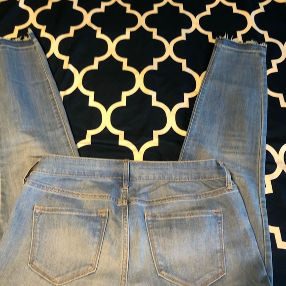 Petite Raw Hem Summer Wash Skinny Ankle Jeans Size 10 - Picture 4 of 4